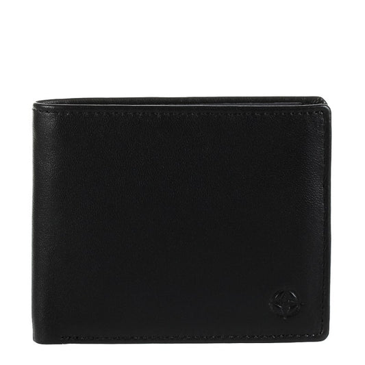 Wallet men's leather black Tony Perotti Cortina 5077 nero