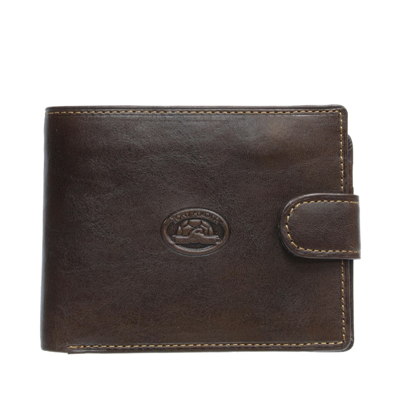 Wallet men's leather brown Tony Perotti Italico 2117 moro