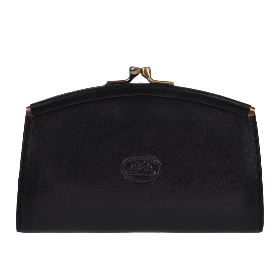 Wallet women's leather black with fermoire clasp Tony Perotti Italico 356L nero