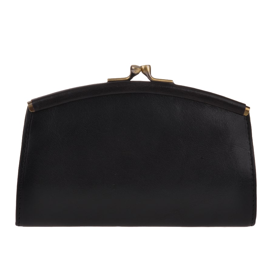 Wallet women's leather black with fermoire clasp Tony Perotti Italico 356L nero